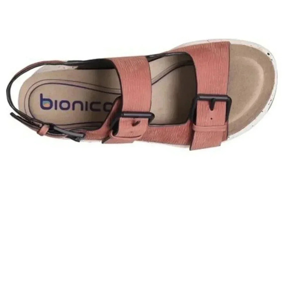 Bionica Shoes - Bionica Olin-Dessert Rose Slingback Wedge Sandals size 9.5